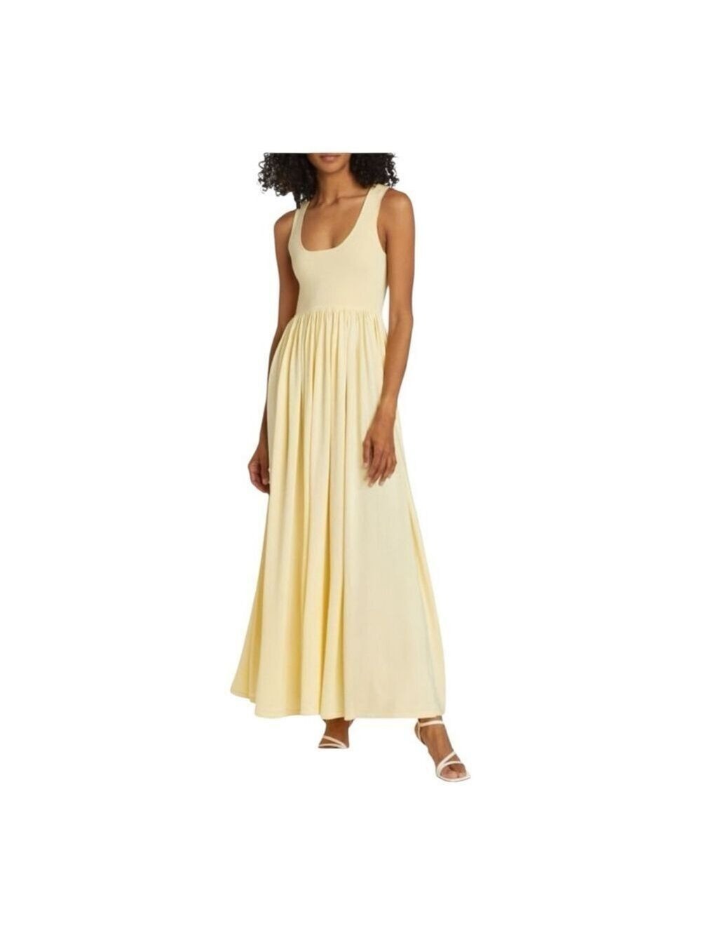 Women's Zimmermann Harmony Yellow Scoopneck Tank Maxi Dress Size 4 (1)